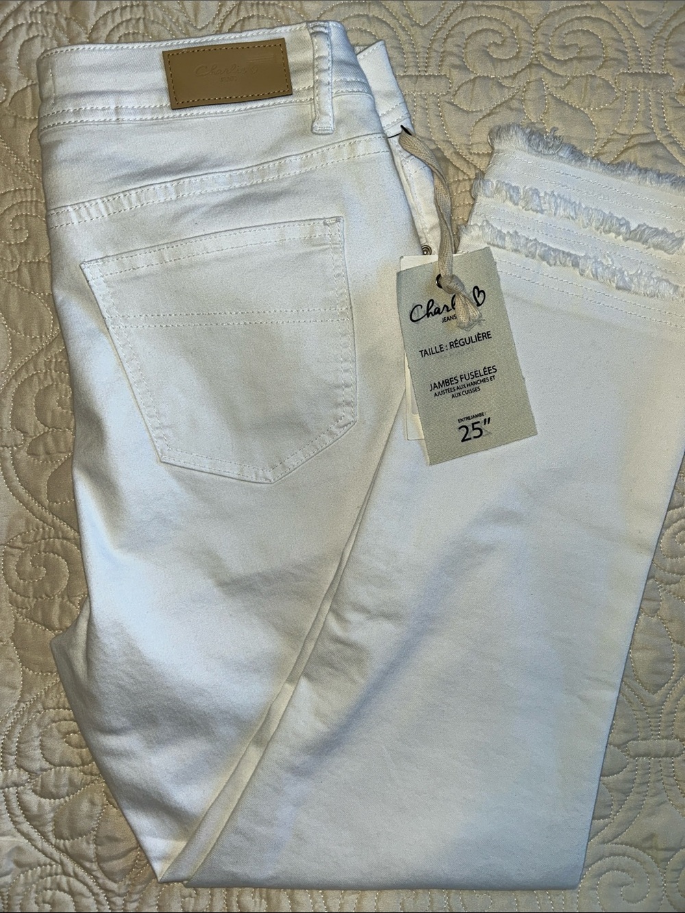 Charlie B White Crop Denim